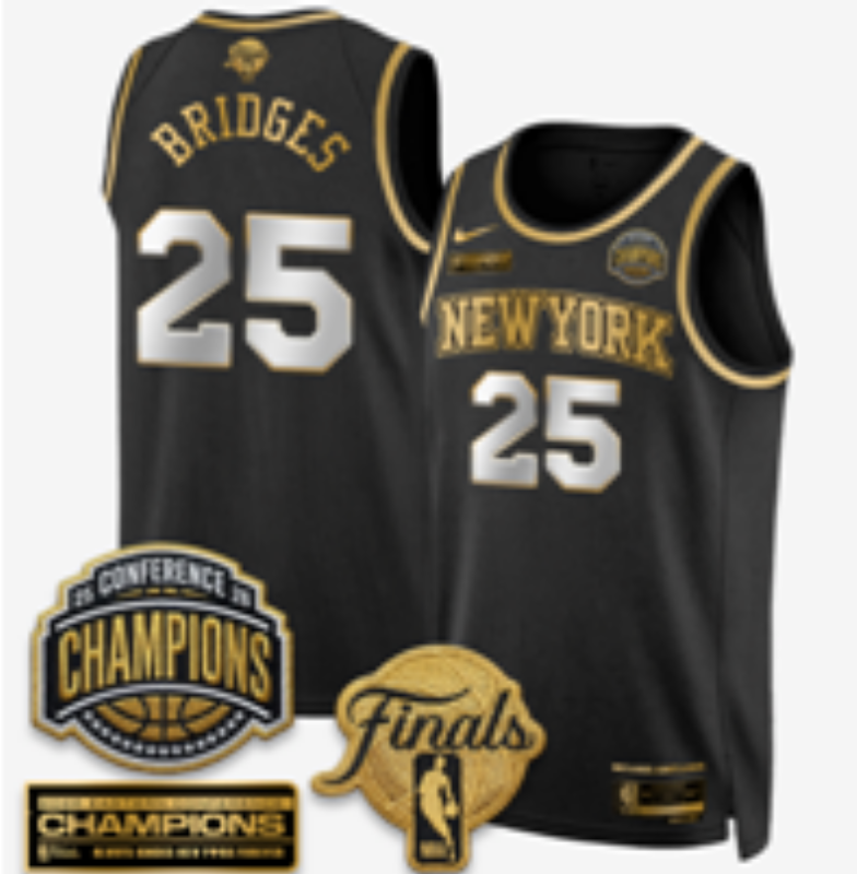 Men New York Knicks #25 Bridges black 2026 Nike NBA jersey 071500